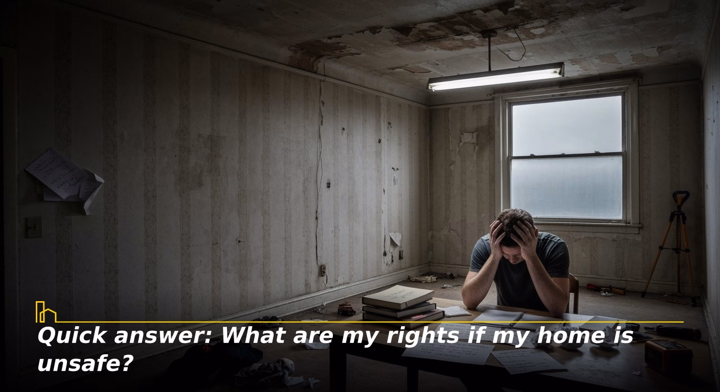 Quick answer: What are my rights if my home is unsafe?