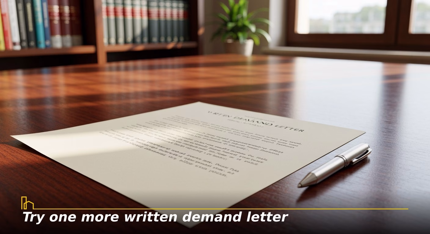 Step 3: Try one more written demand letter